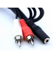 Electroon 2RCA Erkek -3,5mm Stereo Dişi Aux Kablo 1.5Metre