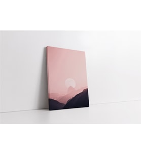 Pembe Doğa Manzarası Kanvas Tablo