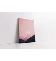 Pembe Doğa Manzarası Kanvas Tablo