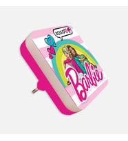 Barbie Desenli Kare Led Gece Lambası (Beyaz)