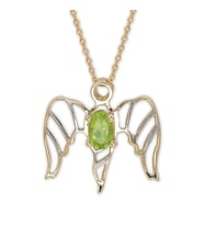 Şifa Meleği Peridot Altın Kolye (İsrafil) (Sarı Altın)