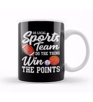 Go Local Sports Team Funny Sports Fan Sarcasm Pun Kupa Bardak Porselen