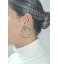 Kadir Jewellery 22 Ayar Altın Kaplama Kadın Halka Küpe -El İşçiliği Ve Hipoalerjenik Küpe