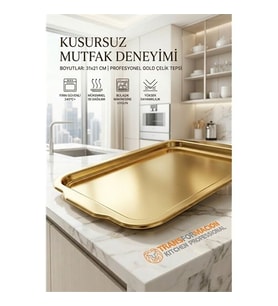 Gold Profesyonel Sunum Tepsisi - Heidi Bauer Serisi 31x21 cm 722991