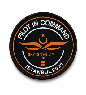 Peç "PILOT IN COMMAND" Dokuma
