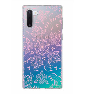 Samsung Galaxy Note 10 Kapak Nostalji Desen Tasarımlı Şeffaf Silikon Kılıf