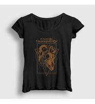 Presmono Kadın Siyah Skulls Dark Tranquillity T-Shirt 137687tt