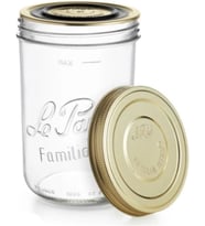 Familia Wiss 1000 ml / 1 L Cam Saklama ve Konserve Kavanozu, Kahve ve Kuru Gıda İçin, Çift Kapaklı Vakumlu Kapatma Sistemi