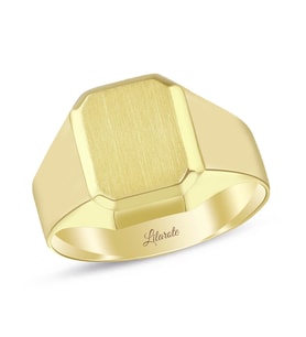 Altın Erkek Yüzük Kare Düz Model (Gold)