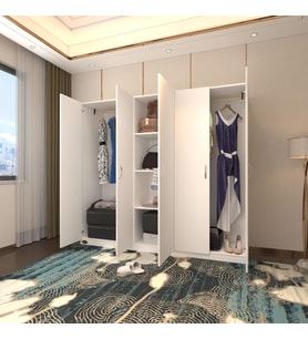 Kenzlife gardırop 5 kapılı horozibiği 180*200*52 byz XLARGE kapaklı gardolap dolap