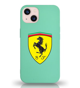 Apple iPhone 13 Mini  Lansman Kılıf Ferrari Tasarımlı Altı Kapalı İçi Kadife Kaplı  Kapak (Şeffaf)