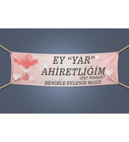Evlilik Teklifi Pankartı 70x200cm Afiş