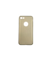Apple iPhone 7 İnce Mat Detaylı Silikon Kılıf Gold