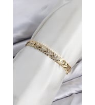 Northcity VIP Seri Zirkon Taşlı Gold Renk Pirinç Kadın Bileklik - Çavuş Model