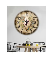 bilge Tasarım Retro ELİF VAV Duvar Saati 40 x 40 CM (Karışık)