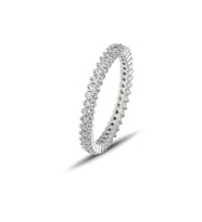 Elika Silver Kadın Tam Tur  Gümüş 925 Ayar Gümüş Yüzük (Karışık)