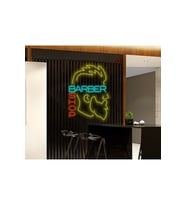 BARBER SHOP Yazılı ve Şekilli Neon Tabela