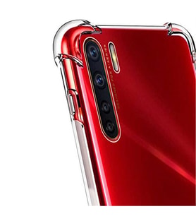 Coverzone Oppo A91 ile uyumlu K?l?f Z-Nitro Anti Shock Silikon Kapak Kamera Korumal? Anti?ok Airbag K�?e Korumal? Silikon ?effaf K?l?f