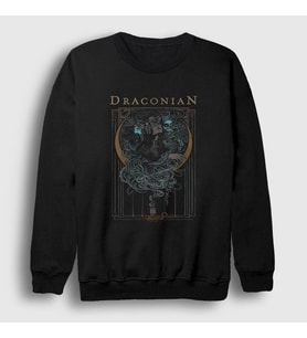 Presmono Unisex Siyah Candle Band Draconian Sweatshirt 356761tt