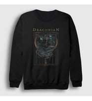 Presmono Unisex Siyah Candle Band Draconian Sweatshirt 356761tt
