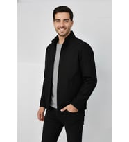 Erkek Büyük Beden Hakim Yaka Spor Mont 99547 BBGL-ST04878 (Siyah)
