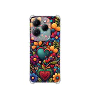 PrintiFy İnfinix Hot 40 ile Uyumlu Düşlerin Dansı Serisi Çiçeklerin Dansı Tasarımlı Uv Baskılı Köşe Korumalı Antişok Kılıf