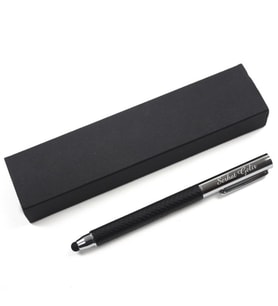 Kişiye Özel Baskılı Siyah Desenli Metal Roller Kalem