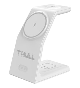 THL-WSC-D12 3’ü 1 Arada Kablosuz Şarj Standı iPhone Akıllı Telefon Airpods ve Apple Watch Uyumlu 15W Hızlı Şarj Cihazı