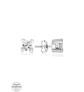 Swarovski Zirconia Kadın 0,36 Karat Tektaş Zirkon Gümüş Küpe