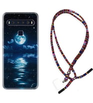 TCL 10L 10 Plus 10SE 20E 20SE 30 L7 Kılıf Boyun Asklı Rasta Silikon Night Moon 1133