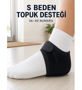 Topuk Koruyucu Destek Çorabı S Beden 36-40 Numara Cırtlı Esnek Tasarım