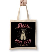 Worlds Best Schnauzer Mom 04 Bez Çanta Uzun Saplı