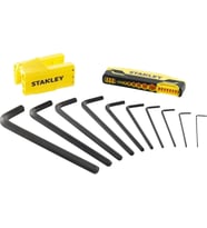 Stanley - Fatmax 0/89/904 Allen Anahtar Takımı, Sarı/Siyah, 9 Parça (Standart)