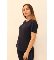 Rich Kadın Organik Bisiklet Yaka T-shirt %100 Pamuk Tişört