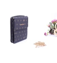 Armine 266 Kadın Baskılı Günlük Telefon & Çapraz Çanta (Siyah)
