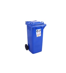Sağlam Plastik Çöp ve Atık Konteyneri 240 Lt Tekerlekli Orjinal Mavi