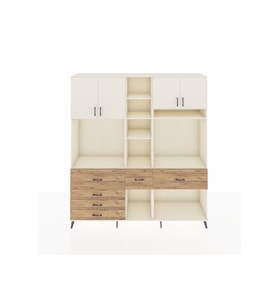 Hyperion Dolap 11 Raflı 6 Çekmeceli 4 Kapaklı 220x44x243 Aytaşı-Aytaşı/Çam