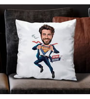 Kişiye Özel İçinden Süper Kahraman Çıkan Erkek Karikatürlü Yastık
