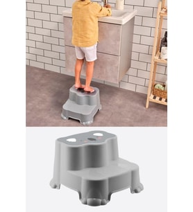 Kaydırmaz Çocuk Taburesi Çift Basamaklı, Çocuk Banyo Lavabo Basamak Merdive