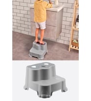 Kaydırmaz Çocuk Taburesi Çift Basamaklı, Çocuk Banyo Lavabo Basamak Merdive