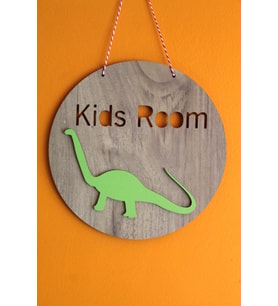 Dekoratif Kids Room Yeşil Dinozorlu Lake Çocuk Odası Kapı & Duvar Süsü (Karışık)