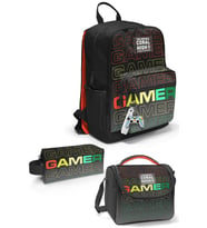 Coral High Siyah Gri Gamer 3'lü Okul Çanta Seti SET0123640