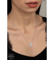 SWAROVSKİ CRYSTAL KAR 925 AYAR GÜMÜŞ KOLYE