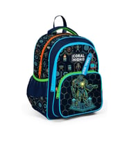 CORAL HIGH 33246 LACİVERT ROBOT DESENLİ ÜÇ BÖLMELİ SIRT ÇANTASI