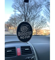 Dikiz Aynası Süsü – Boosted No Fun! - Çift Yönlü 3D Baskı, Plastik, Cam Çizmez
