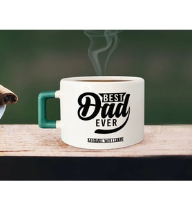 BK Gift Kişiye Özel İsimli Yeşil Kulplu Çay & Kahve Fincanı-15, Arkadaşa Hediye, Sevgiliye Hediye