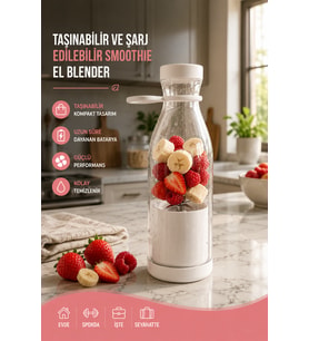 Kablosuz Kullanımlı Taşınabilir Meyve ve Smoothie Blender