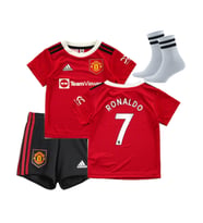 Manchester United Ronaldo Çocuk Forması 3'lü Set 22/23 Sezon M.united 4parça (Kırmızı)