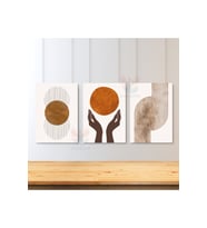 3'lü Set Kanvas Tablo Minimalist Tasarım Oturma Odası Tablosu Yeni Ev Hediyesi Kanvas Tablo