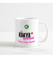 Kimya Öğretmeni Kupa Bardak (4. Tasarım) (Beyaz)